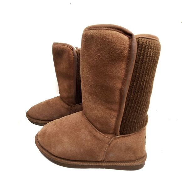 Clarks | Viola Sabra Suede Lambs Wool Lined Mid-calf Boots | 6 - Picture 6 of 14